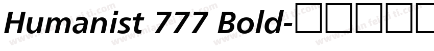 Humanist 777 Bold字体转换